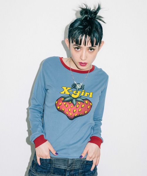 X-girl × HYSTERIC GLAMOUR BERRY L/S BABY TEE