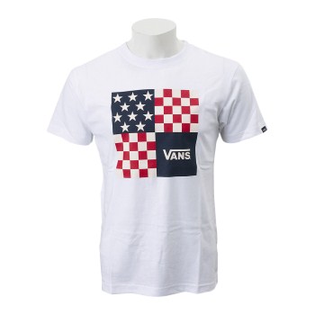 【VANSアパレル】 ヴァンズ Tシャツ VANS Nation S/S T-Shirt VA18HS-MT03 18SM WHITE