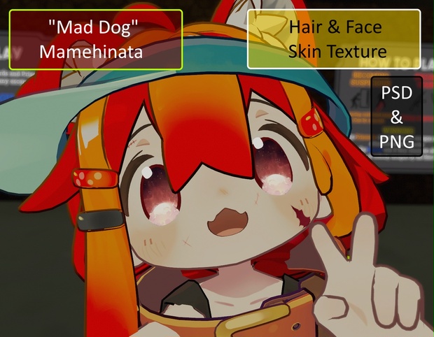 [まめひなた] Eyes, Face & Hair Texture for Mamehinata [Mad Dog] (5597550)