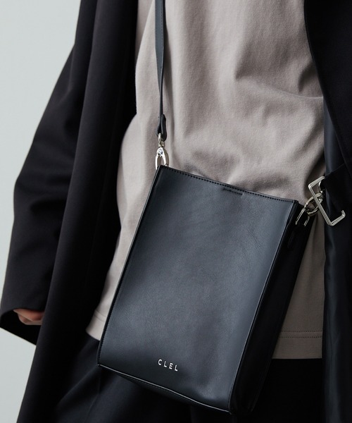 CLEL / 【CLEL】Smooth Leather Square Shoulder Bag / スムースレザースクエアショルダーバッグ ネックポーチ (59984296)