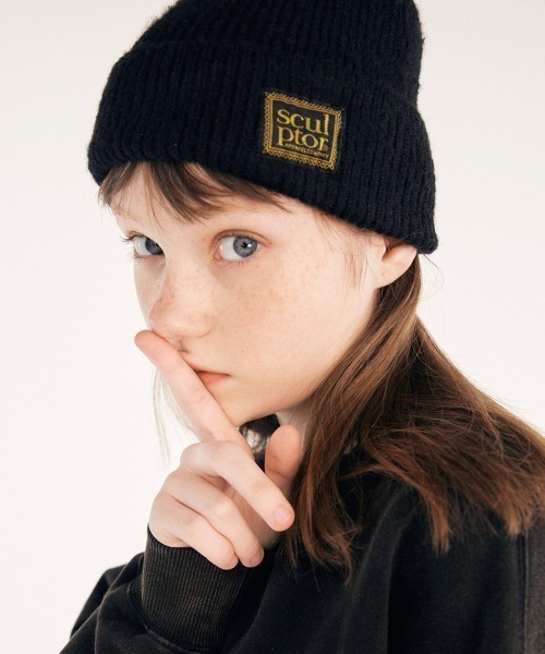 LABELED KNIT BEANIE/ラベルニットビーニー