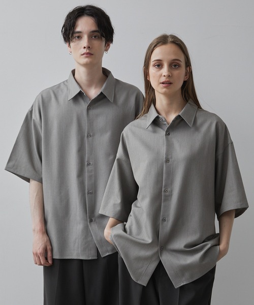 CLEL / 【CLEL】TR Loose Half Sleeve Regular Collor Shirt / TR ルーズ半袖レギュラーカラーシャツ【セットアップ対応】 (60747439)