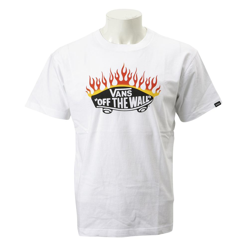 【VANSウェア】Fire SK8 S/S T-Shirts ヴァンズ ショートスリーブTシャツ CD-MT40 19SP WHITE