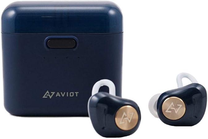 AVIOT TE-D01d Japanese Audio Maker Bluetooth Earphones with Graphene Driver, Fully Wireless, QCC3026 Chip, Compatible with iPhone Android (Navy)