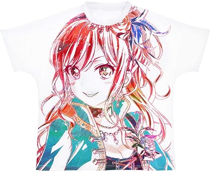BanG Dream! Girls Band Party! Lisa Imai Roselia Ani-Art Full Graphic T-Shirt Unisex Large