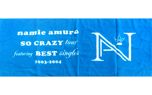 中古タオル・手ぬぐい(女性) 安室奈美恵 タオル(ブルー) 「namie amuro SO CRAZY tour featuring BEST singles 2003-2004」