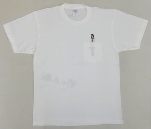 Tシャツ(女性アイドル) 野口衣織 一寸ポケT(ポケットTシャツ) ホワイト Lサイズ 「イコールラブ(=LOVE)×ヴィレッジヴァンガード」
