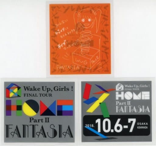 高木美佑 バッグステッカー(3枚セット) 「Wake Up. Girls! FINAL TOUR -HOME- ～PART II FANTASIA～」 大阪会場限定